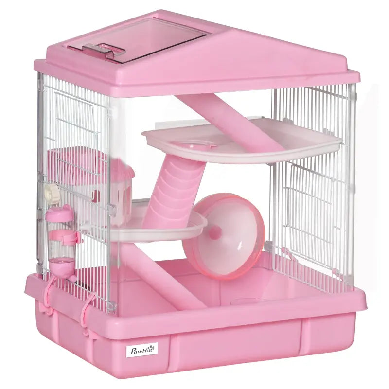 PawHut 5 Tiers Hamster Cage Animal Travel Carrier Habitat with Exercise