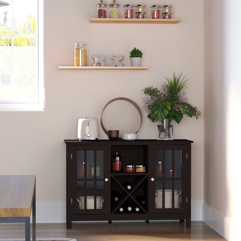 Espresso discount liquor cabinet