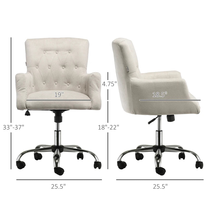 HOMCOM Modern Tufted Home Office Chair