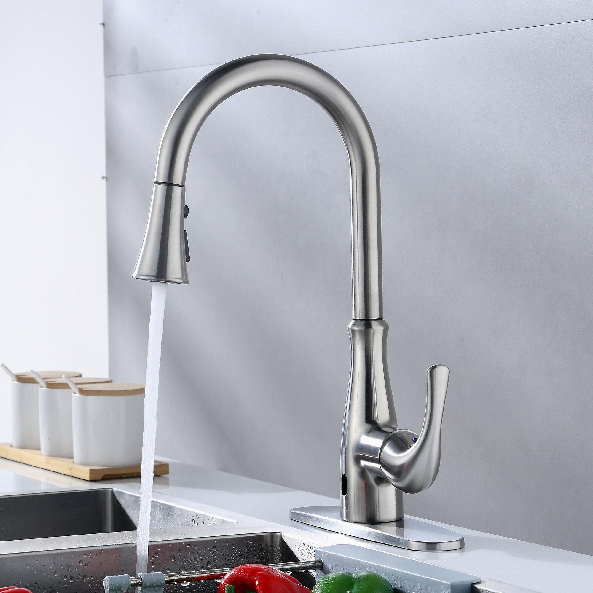 Flow Motion Activated Pulldown Kitchen Faucet