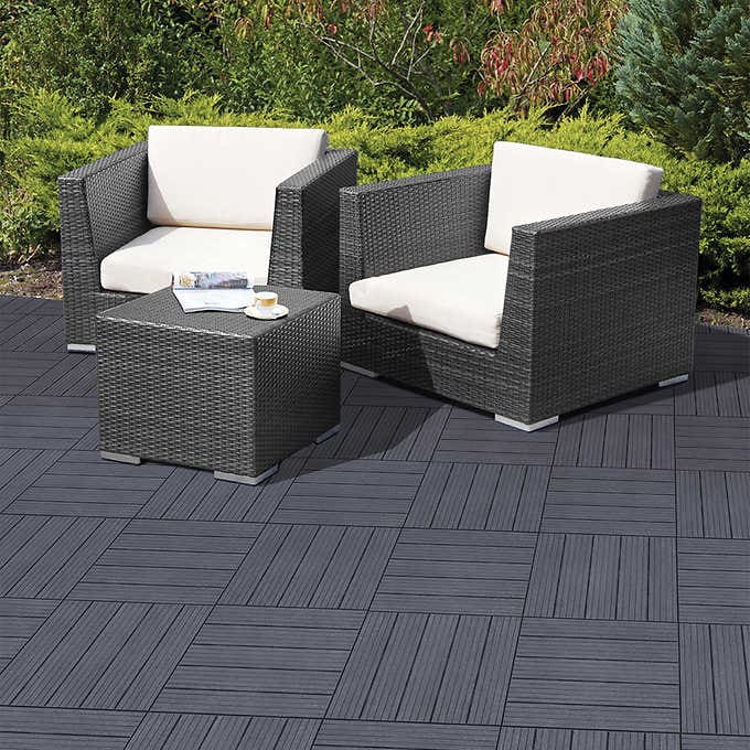 Cosmo Deck Tile, Slate 20-pack