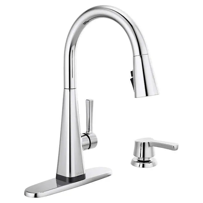 Delta Lenta Touch Pull-Down Kitchen Faucet with Soap Dispenser