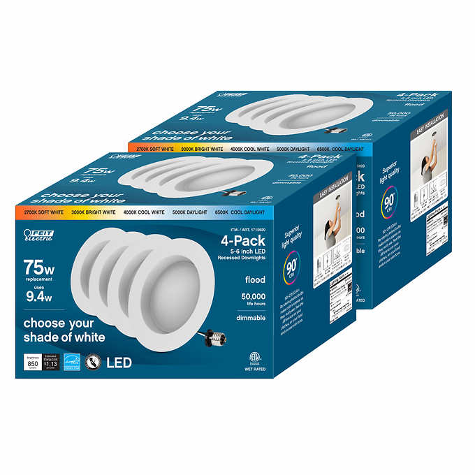 Feit Electric 75W Replacement 5-CCT LED Recessed Downlight 8PK