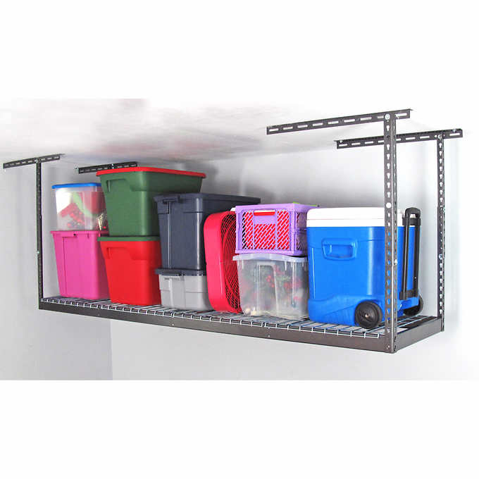 SafeRacks 2 ft x 8 ft Overhead Garage Storage Rack and Accessories Kit