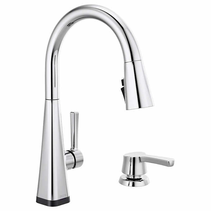 Delta Lenta Touch Pull-Down Kitchen Faucet with Soap Dispenser