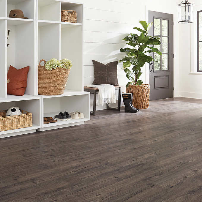 Mohawk Home Waterproof Laminate Flooring Featuring CleanProtect 12MM Thick (10MM Plank + 2MM Attached Pad)