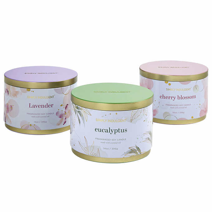 Simply Indulgent Candle, 3-pack