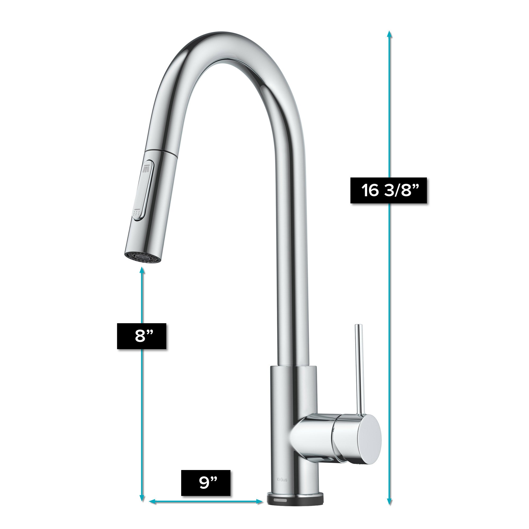 Contemporary Single-Handle Touch Kitchen Sink Faucet with Pull down Sprayer