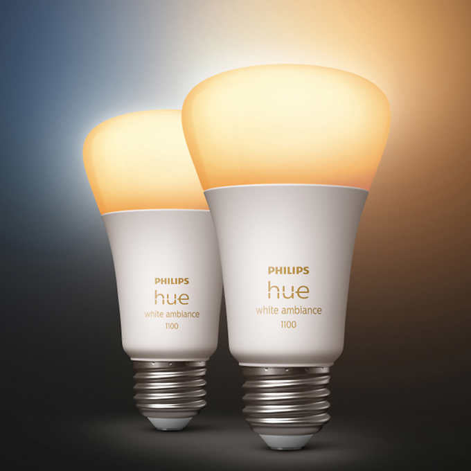 Philips Hue 75W White Ambiance A19 4-pack