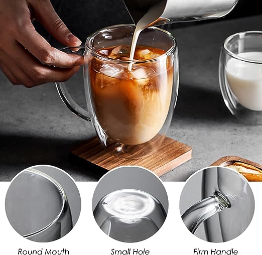 Glass Cappuccino Mugs