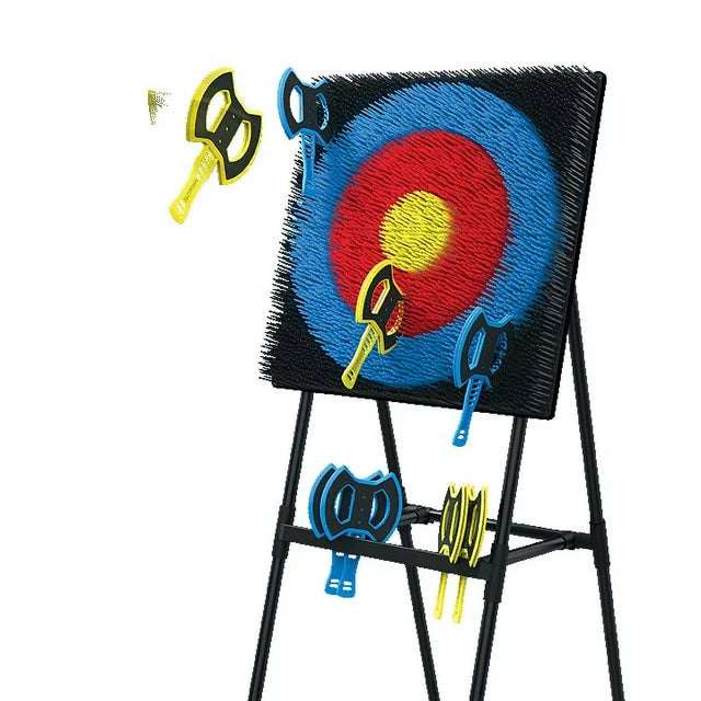Eastpoint Sports Axe Throwing Target Game - 5ft Tall Sturdy Steel Frame - Includes 8 Throwing Axes
