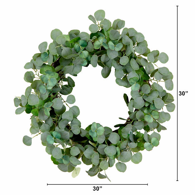 Faux 30” Eucalyptus Wreath