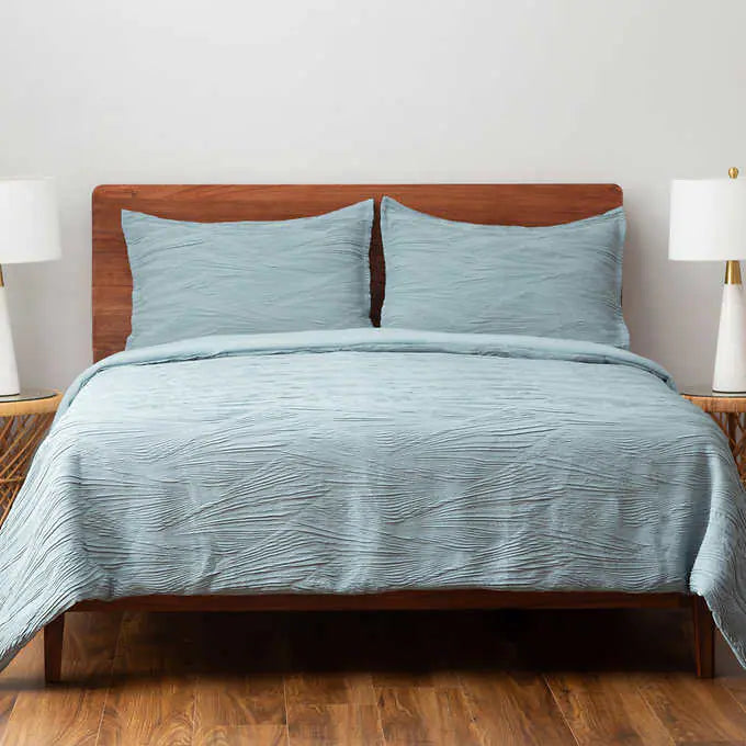Berkshire Life Pleated Wave 3-piece Comforter Set