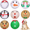 Pedgot 8 Pieces Christmas Plush Dog Squeaky Toy Stuffed Chew Toys Durable Puppy Interactive Toy Included Penguin, Elk, Elf, Goblin, Santa Claus, Snowman for Puppy Small Medium Large Dogs