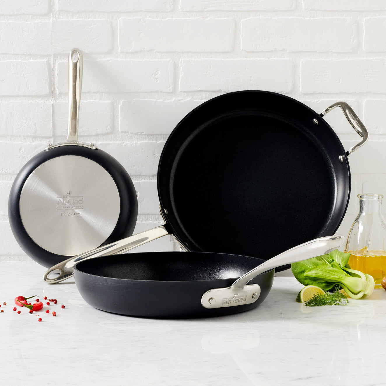 Hard-Anodized Fry Pan 3-Piece Set