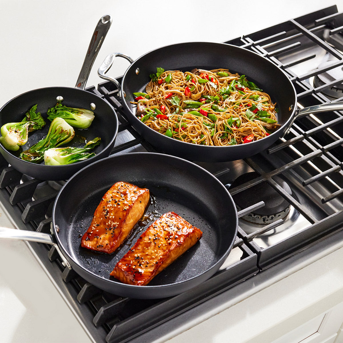 Hard-Anodized Fry Pan 3-Piece Set