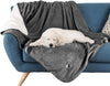 PETMAKER Waterproof Pet Blanket - 50x60-Inch Reversible Sherpa Fleece Throw Protects Couches, Cars, and Beds from Spills, Stains, and Fur