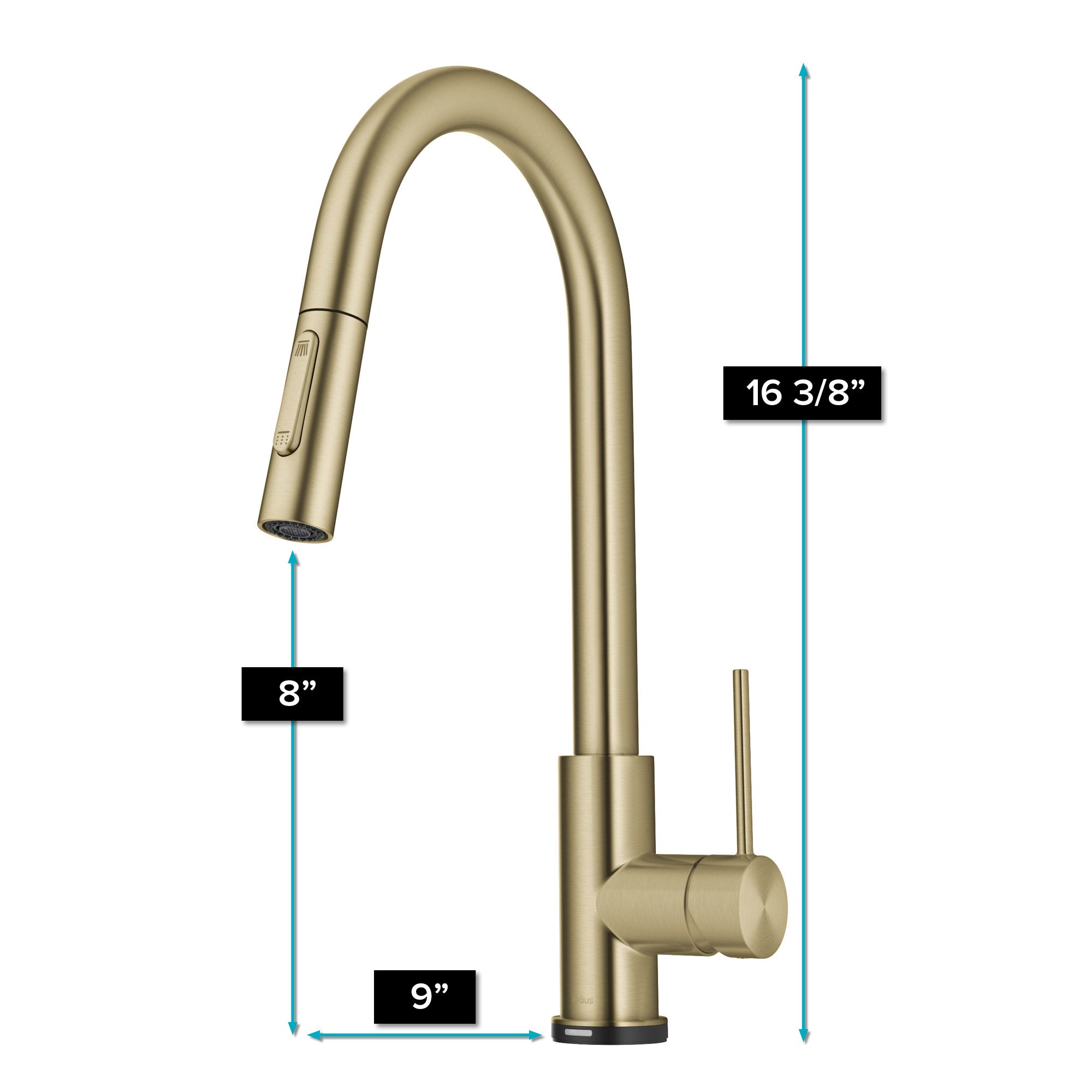 Contemporary Single-Handle Touch Kitchen Sink Faucet with Pull down Sprayer