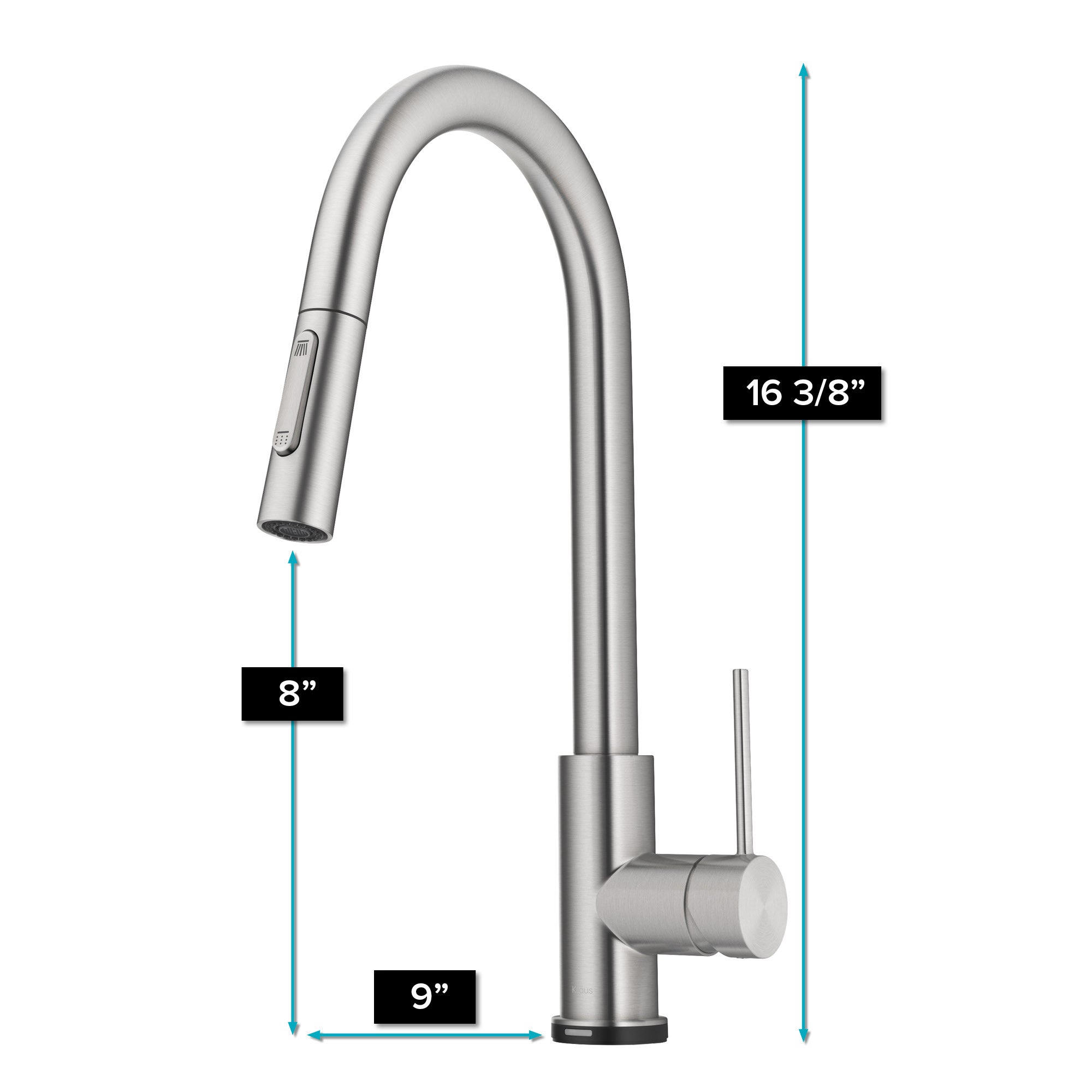 Contemporary Single-Handle Touch Kitchen Sink Faucet with Pull down Sprayer