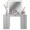 Tresanti Alexandra Double Pedestal Vanity Table with LED Lighted Mirror