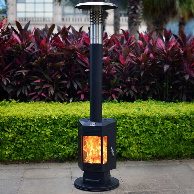Flame Pro 81”H Steel Patio Pellet Heater