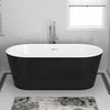 Chand Freestanding Soaker Bathtub with Faucet and Center Drain by Access Tubs