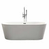 Chand Freestanding Soaker Bathtub with Faucet and Center Drain by Access Tubs