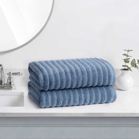WelHome 100% Cotton Bumpy Textured Bath Towel 2-piece Set