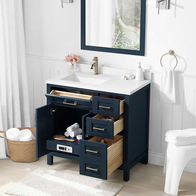 OVE Decors Lakeview Bath Vanity in Blue
