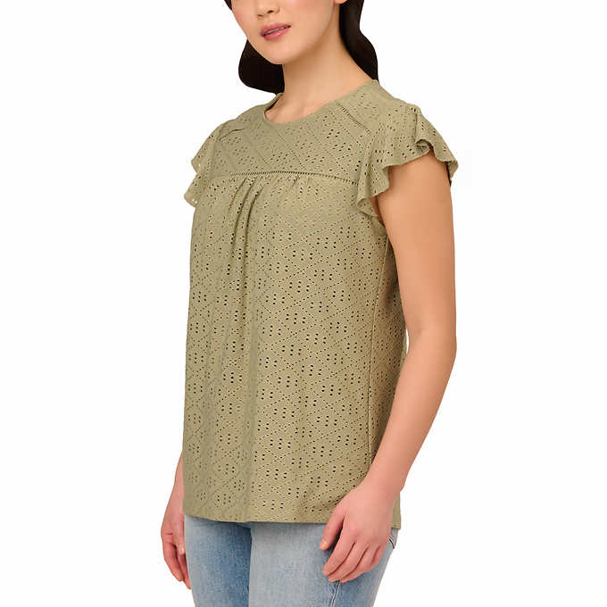 Adrianna Papell Ladies' Ruffle Sleeve Knit Top