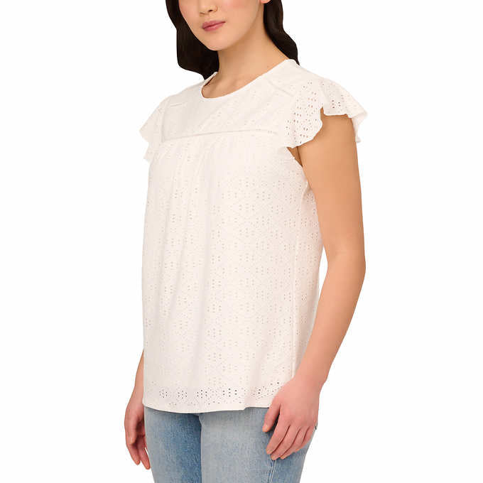 Adrianna Papell Ladies' Ruffle Sleeve Knit Top