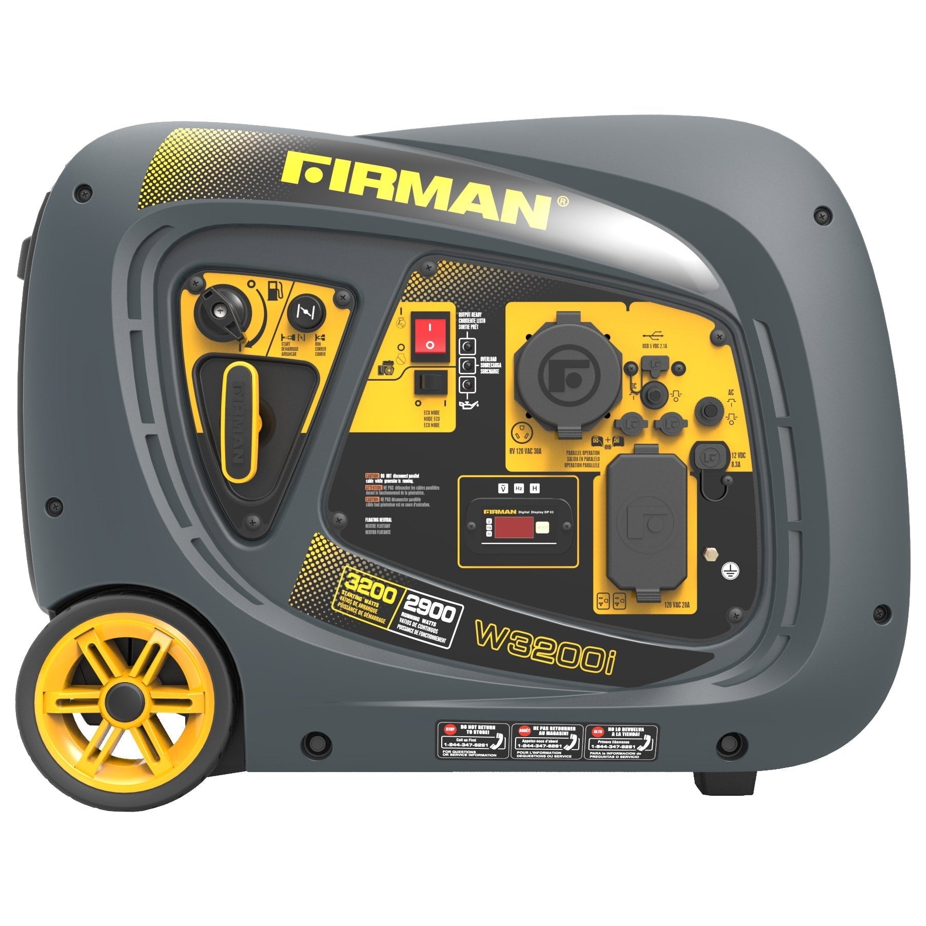 Firman 2900W Running / 3200W Peak Gasoline Powered Inverter Generator Image