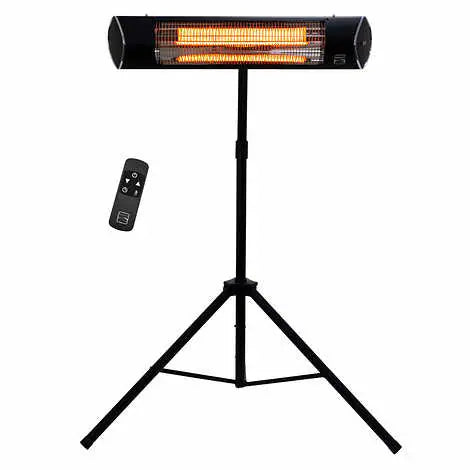 Kenmore 1500W Carbon Infrared Electric Patio Heater with Tripod & Remote