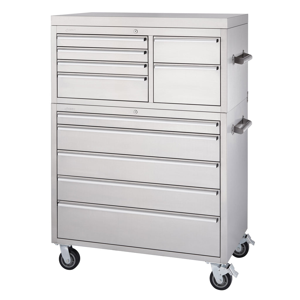TRINITY 43"x 25" 11-Drawer Stainless Steel Tool Chest