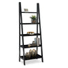 Linon Edson 5-Shelf Ladder Bookcase, 72" Height, Black Finish