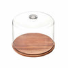 iDESIGN Wood Cake Plate with Dome Lid
