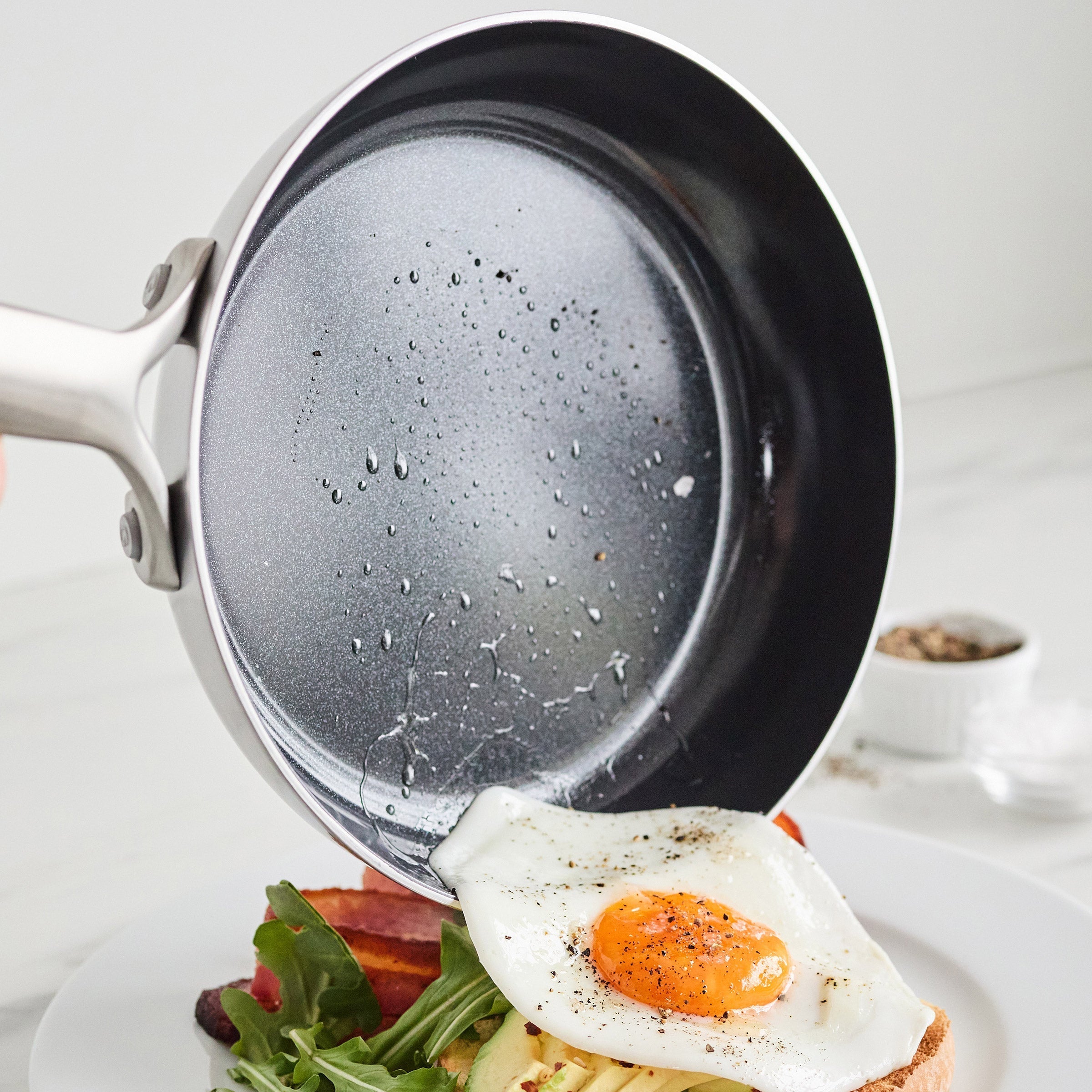 GP5 Vista 5-Ply Stainless Steel Ceramic Non Stick 3-Piece Fry Pan Set