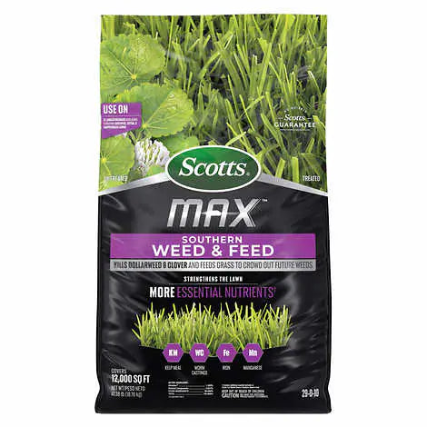 Scotts MAX Southern Weed & Feed, 12,000 Sq. Ft.