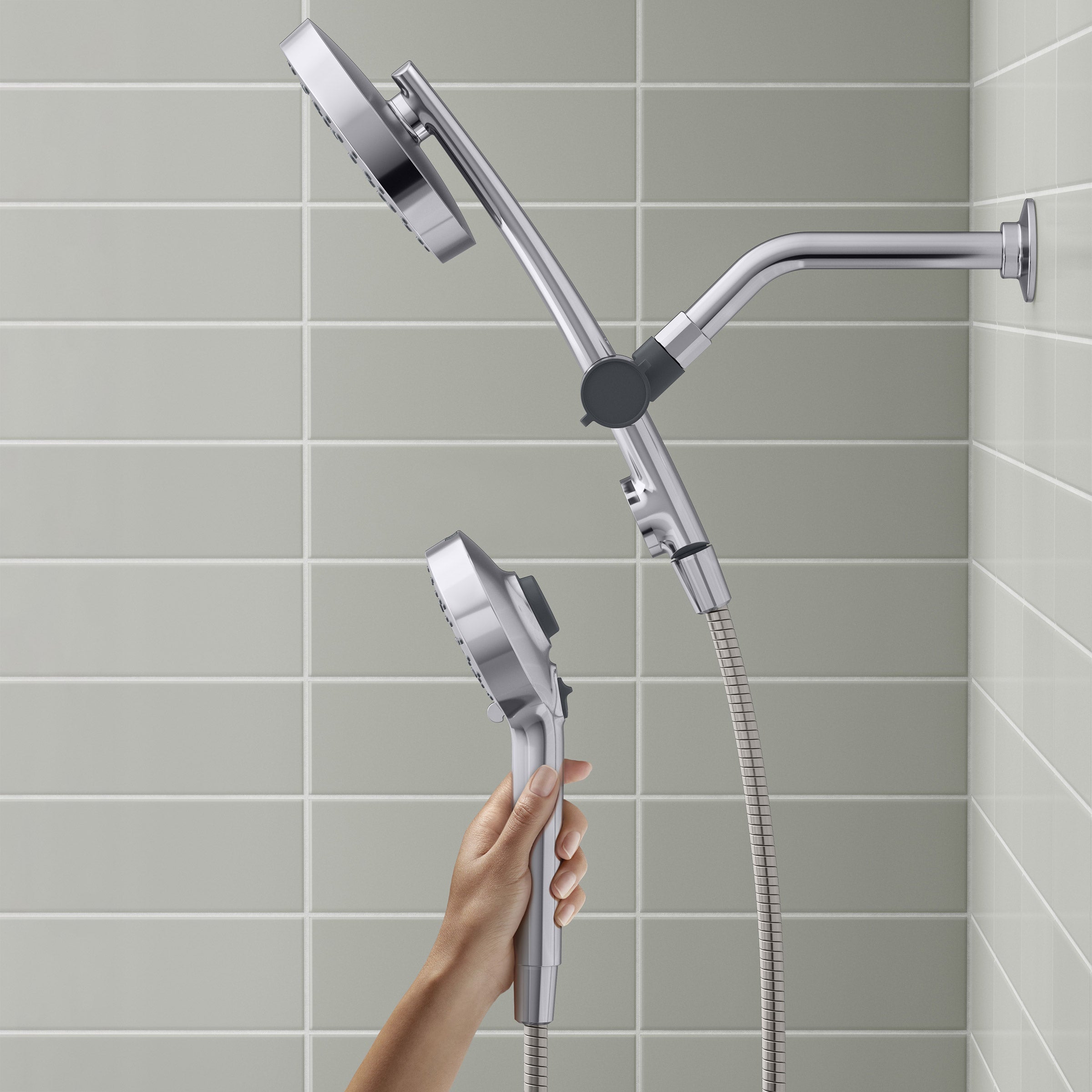 Prone 3-In-1 Multifunction Shower Head with Powersweep