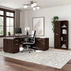 Panorama Desk with Credenza and Bookcase