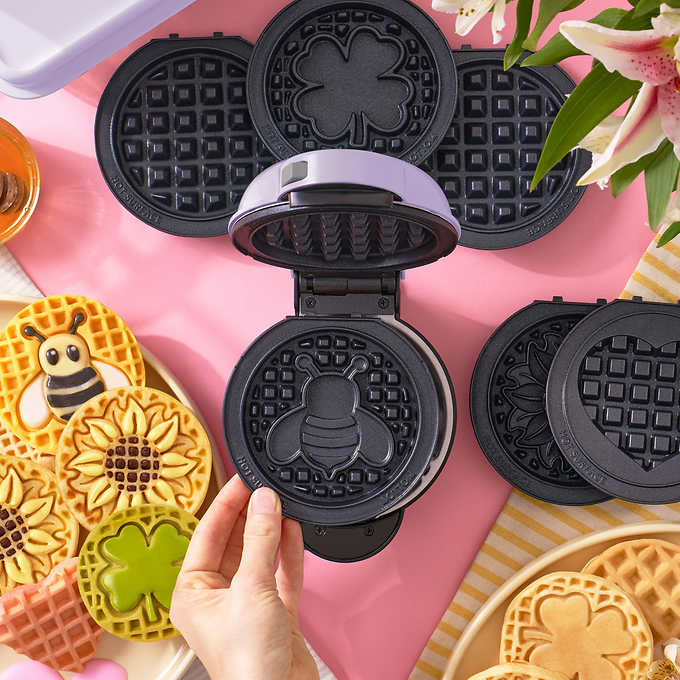 Multi-Plate Mini Waffle Maker with Removable Plates
