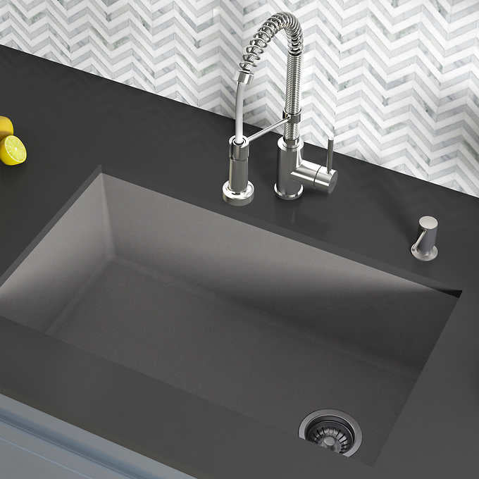 KRAUS 32" Undermount Single Bowl Granite Composite Kitchen Sink