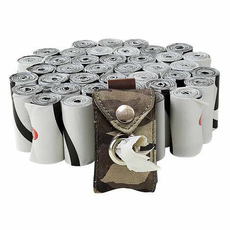 Lucky Dog Poop Bags 40 Roll Pack, 600 Bags with Canvas Dispenser