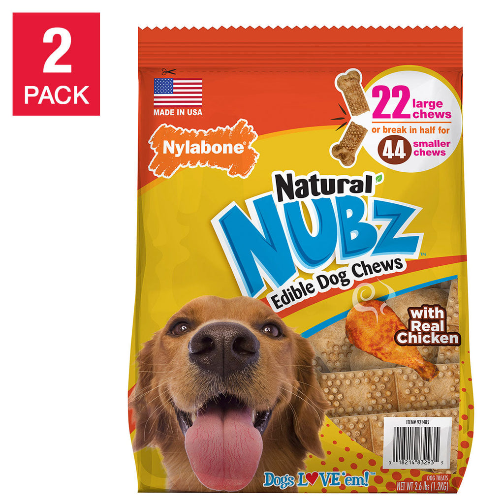 Nylabone NUBZ Dog Chews, 22-count, 2-pack Image