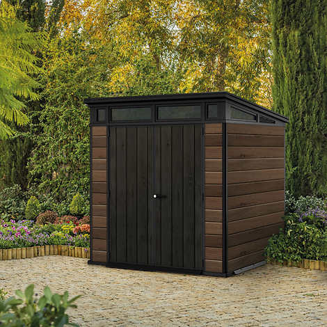 Keter DecoCoat 7x7 Premium Modern Outdoor Storage Shed