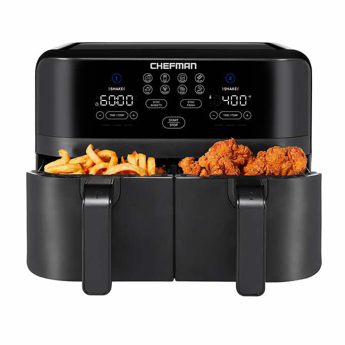 Chefman TurboFry Touch Dual Zone 9 Qt. Air Fryer
