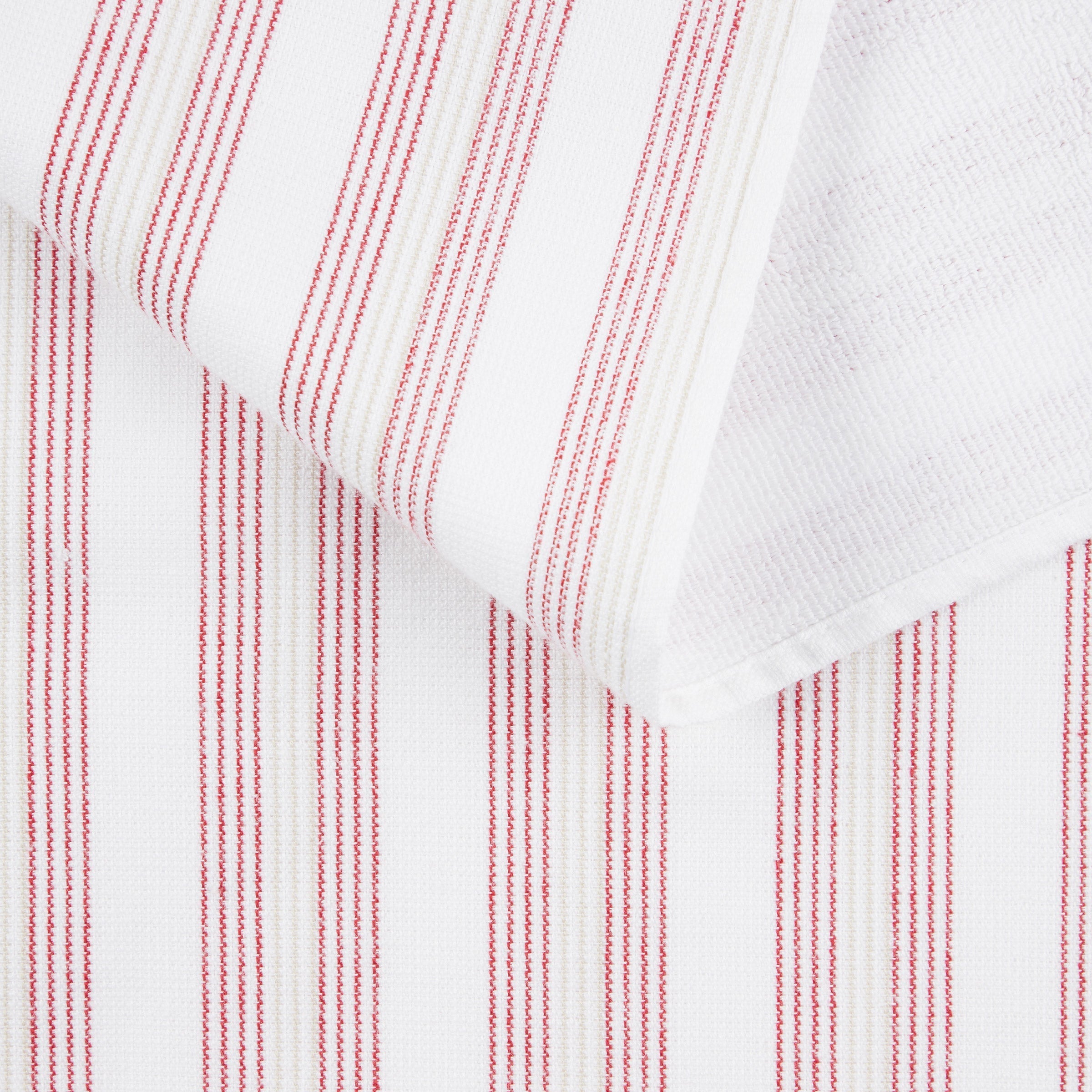 Chambray Stripe Kitchen Towels, 8-Piece Set