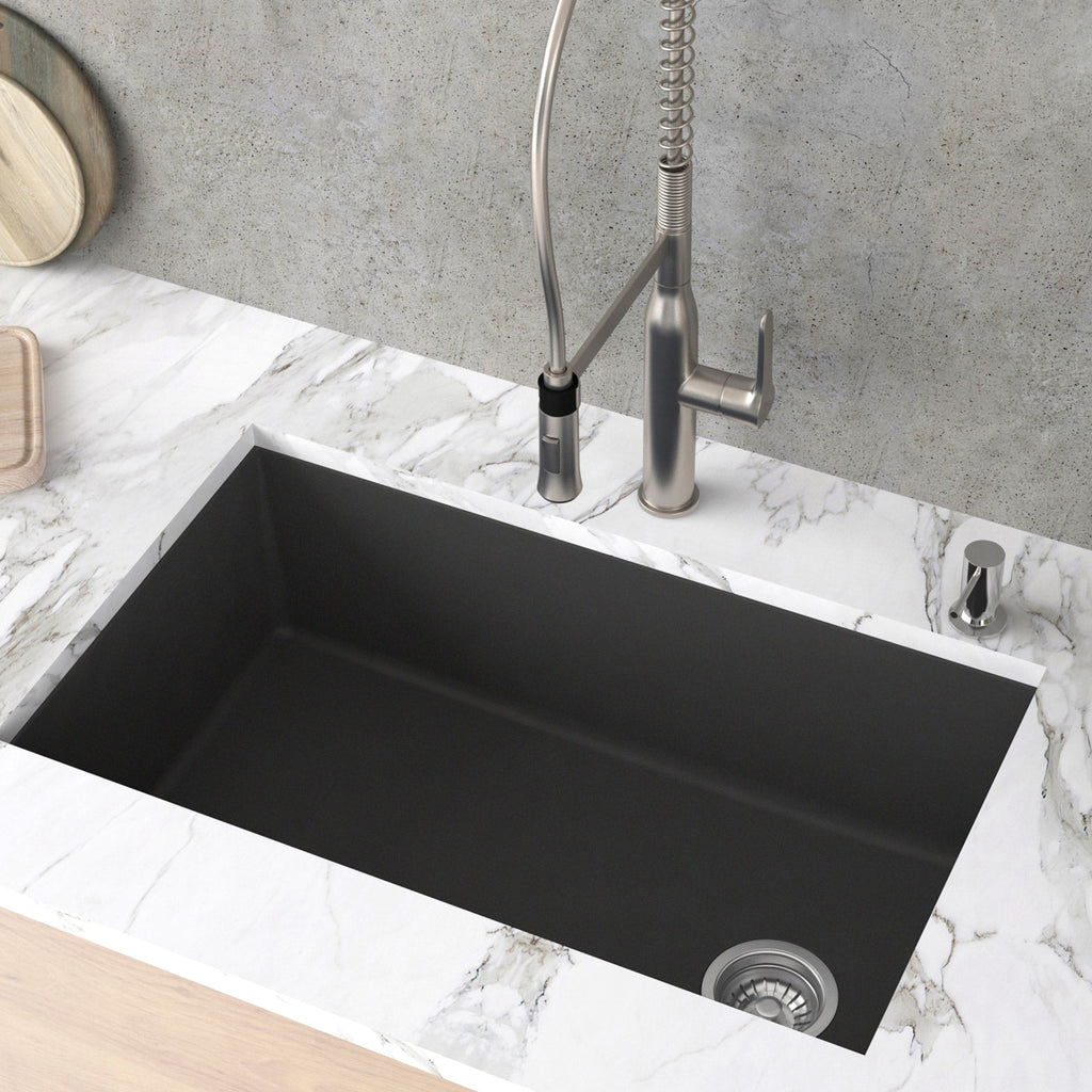 KRAUS 32" Undermount Single Bowl Granite Composite Kitchen Sink