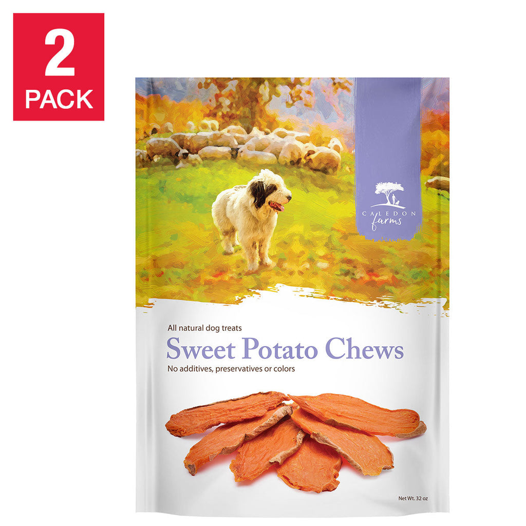 Caledon Farms Sweet Potato Chews for Dogs, 32 oz, 2-pack