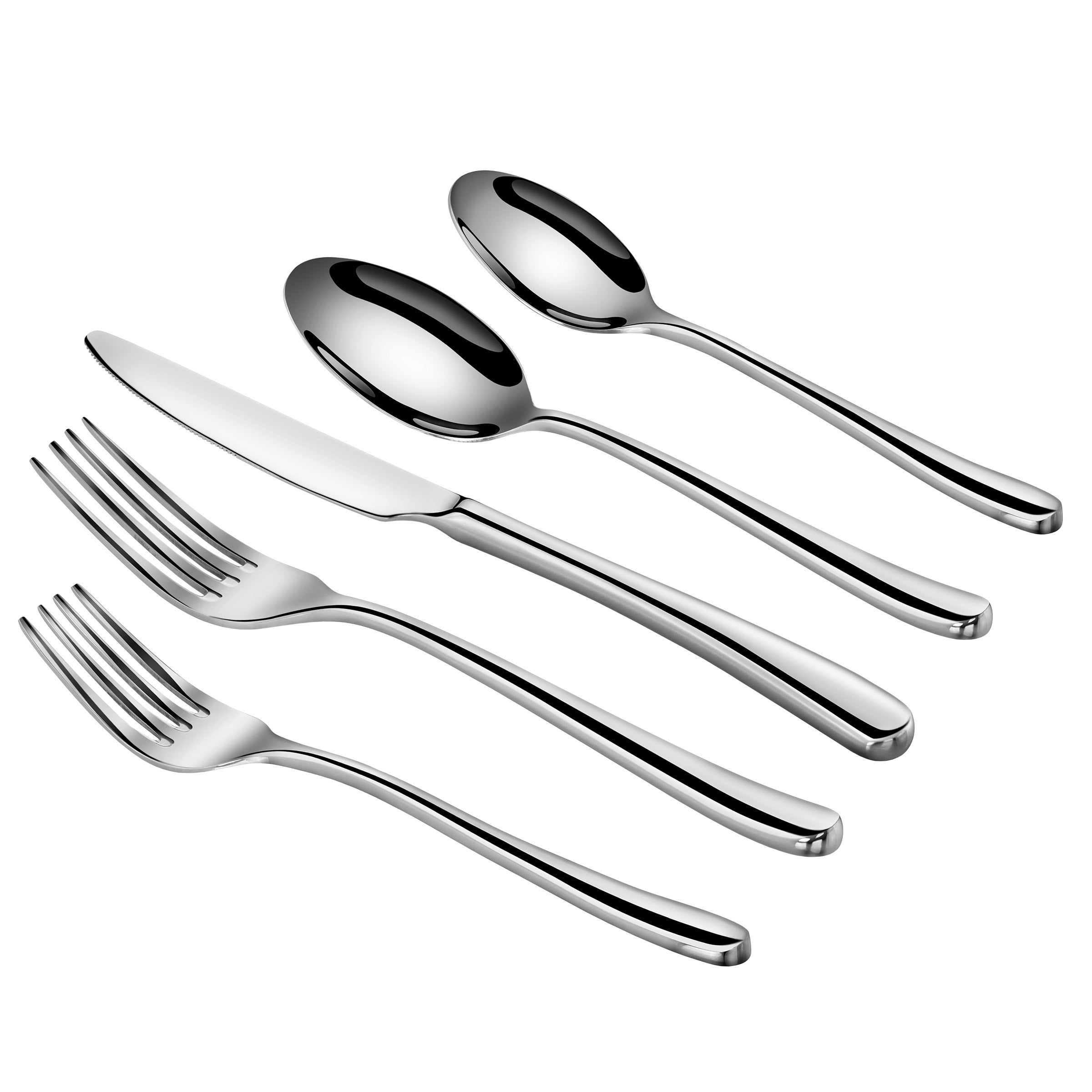 Cangshan Rain II Series 103-piece Stainless Steel 18/10 Forged Flatware Set Image